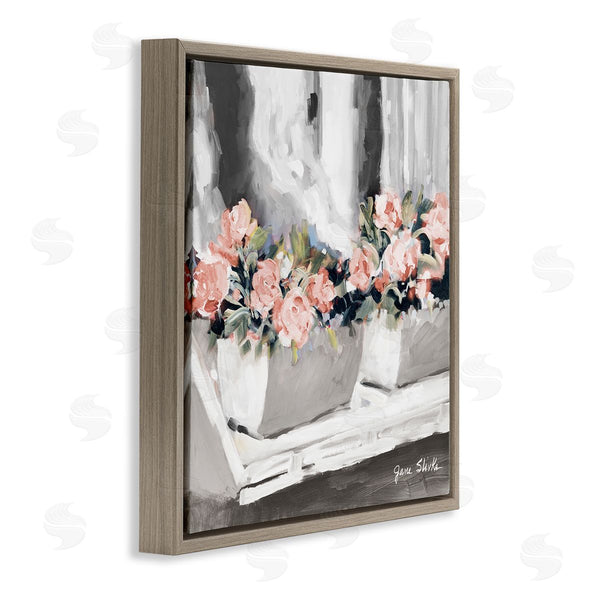 Stupell Industries Jane Slivka | Soft Pink Roses Abstract Florals On Delicate Edge Wall Art