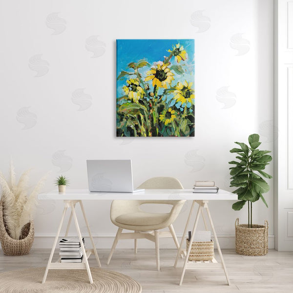 Stupell Industries Jane Slivka | Summer Sky Sunflower Field Contemporary Farm Florals Wall Art