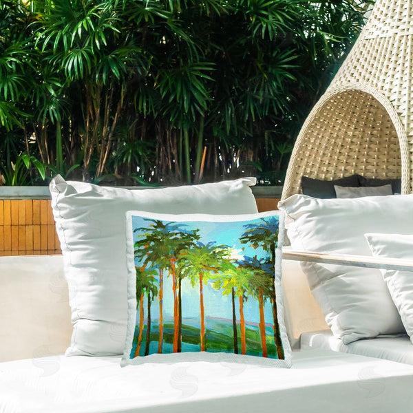 Stupell Industries Jane Slivka | Tall Palms Abstraction Printed Throw Pillow