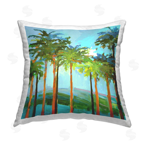 stupell industries Jane Slivka | Tall Palms Abstraction Printed Throw Pillow