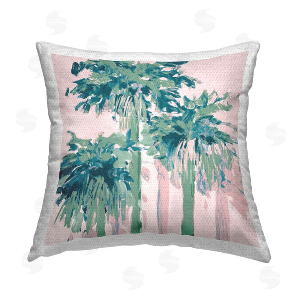 Stupell Industries Jane Slivka | Three Modern Palm Trees Printed Throw Pillow