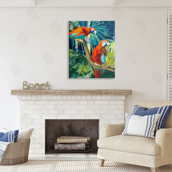 Stupell Industries Jane Slivka | Tropical Parrots In Jungle Wall Art