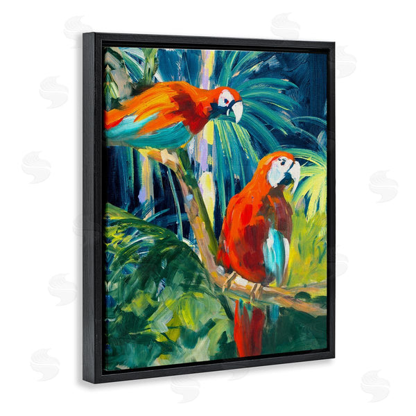 Stupell Industries Jane Slivka | Tropical Parrots In Jungle Wall Art