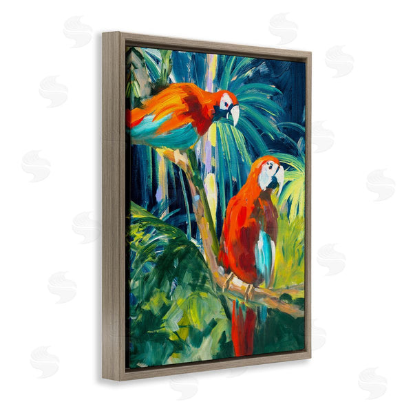 Stupell Industries Jane Slivka | Tropical Parrots In Jungle Wall Art
