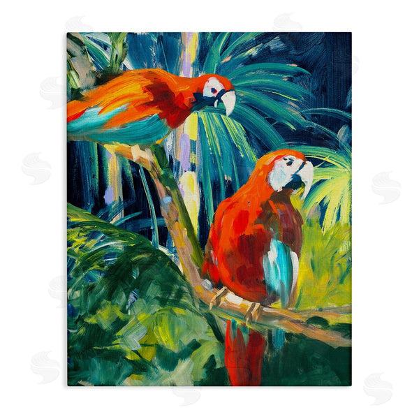 stupell industries Jane Slivka | Tropical Parrots in Jungle Wall Art