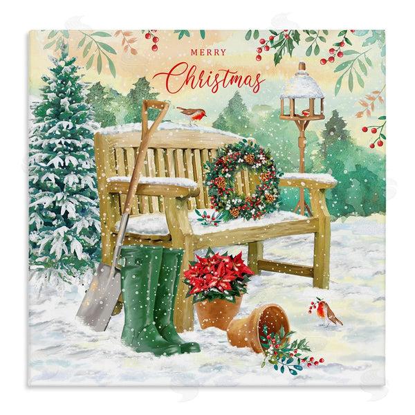 stupell industries Jane Sunner | Merry Christmas Winter Bench Wall Art