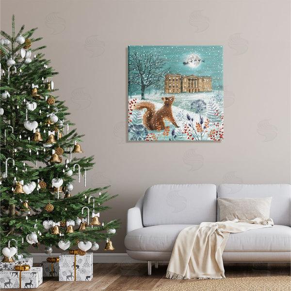 Stupell Industries Jane Sunner | Squirrel Watching Santa Claus Wall Art