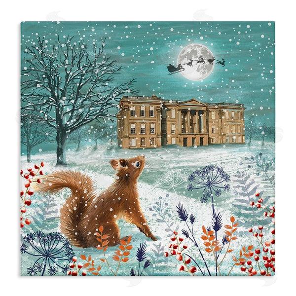 stupell industries Jane Sunner | Squirrel Watching Santa Claus Wall Art