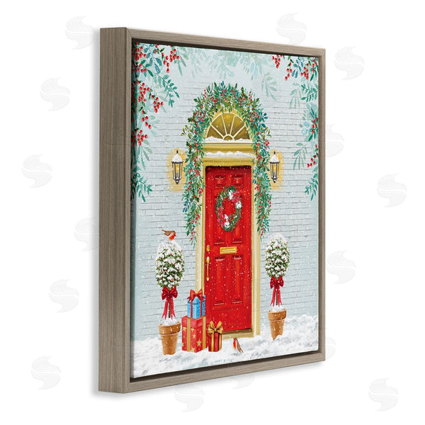 Stupell Industries Jane Sunner | Winter Doorway Christmas Gifts Wall Art