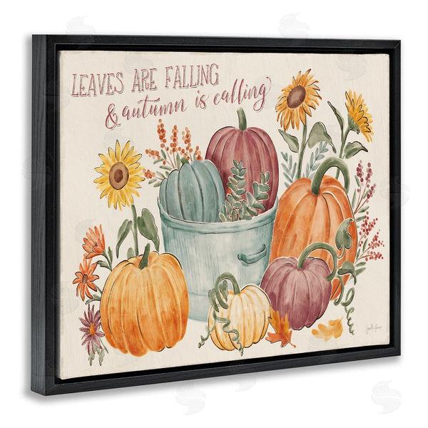 Stupell Industries Janelle Penner | Autumn Is Calling Phrase Various Pumpkins Sunflowers Wall Art