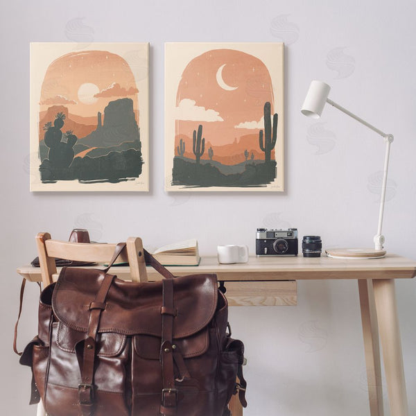 Stupell Industries Janelle Penner | Contemporary Desert Scene Silhouette Wall Art