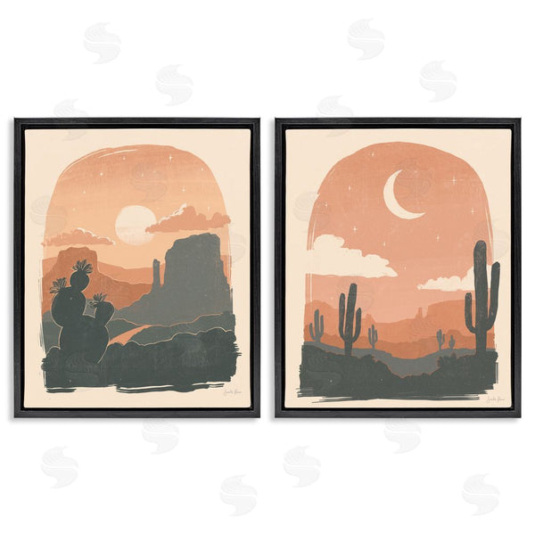 Stupell Industries Janelle Penner | Contemporary Desert Scene Silhouette Wall Art