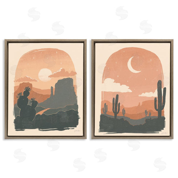 Stupell Industries Janelle Penner | Contemporary Desert Scene Silhouette Wall Art
