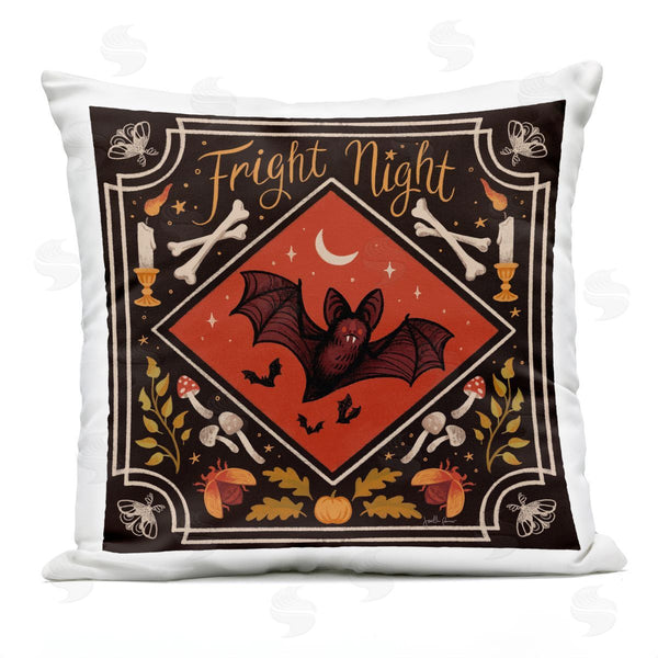 Stupell Industries Janelle Penner | Fright Night Bat & Botanicals Printed Throw Pillow