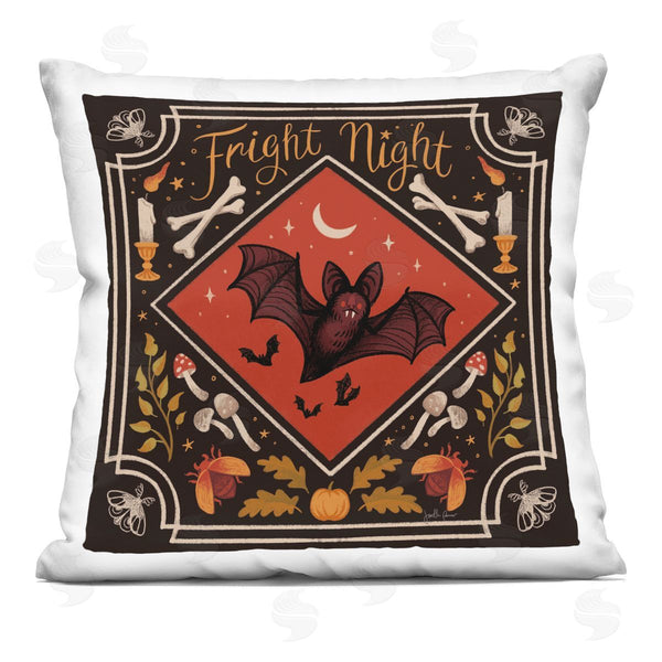 stupell industries Janelle Penner | Fright Night Bat & Botanicals Printed Throw Pillow