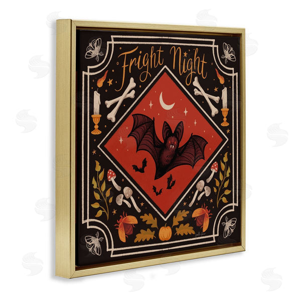 Stupell Industries Janelle Penner | Fright Night Bat & Botanicals Wall Art