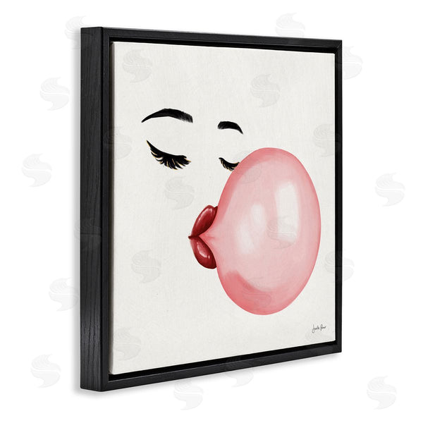Stupell Industries Janelle Penner | Glamorous Face Blowing Bubble Gum Bold Lips Wall Art