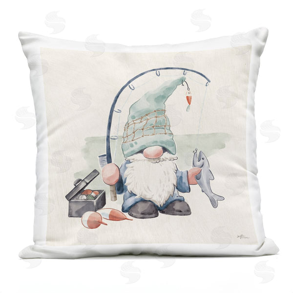 Stupell Industries Janelle Penner | Gnome With Fishing Pole Printed Throw Pillow
