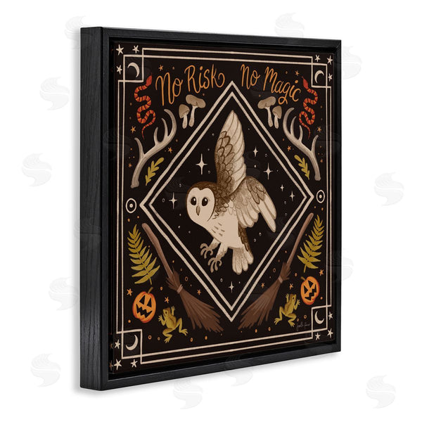 Stupell Industries Janelle Penner | No Risks Or Magic Owl Wall Art