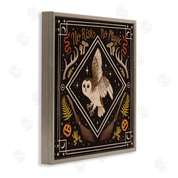 Stupell Industries Janelle Penner | No Risks Or Magic Owl Wall Art