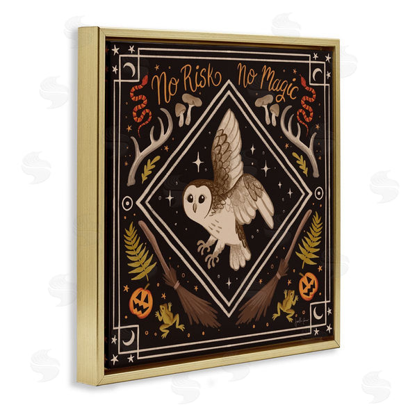 Stupell Industries Janelle Penner | No Risks Or Magic Owl Wall Art