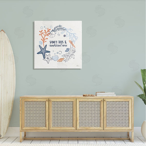 Stupell Industries Janelle Penner | Sandy Toes Sunkissed Nose Phrase Wall Art