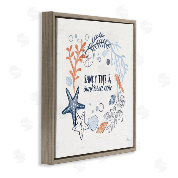 Stupell Industries Janelle Penner | Sandy Toes Sunkissed Nose Phrase Wall Art