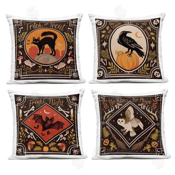 Stupell Industries Janelle Penner | Spooky Season Animals Printed Throw Pillow Set