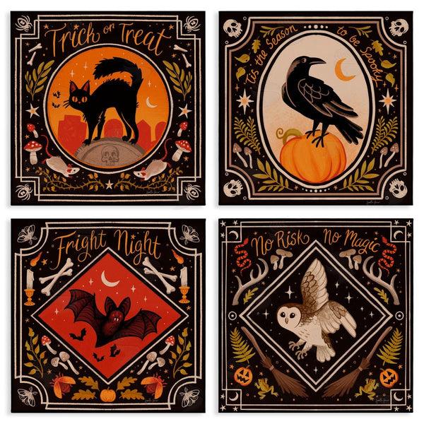stupell industries Janelle Penner | Spooky Season Animals Wall Art