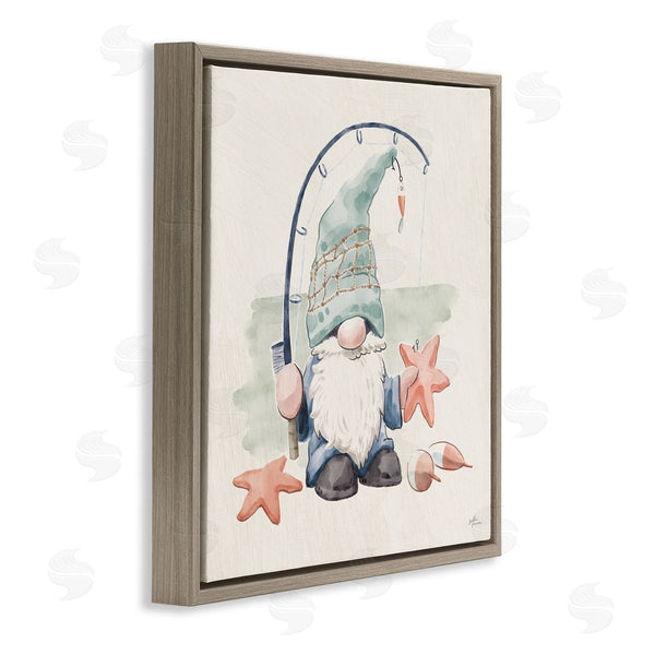 Stupell Industries Janelle Penner | Summer Beach Fishing Gnome Wall Art