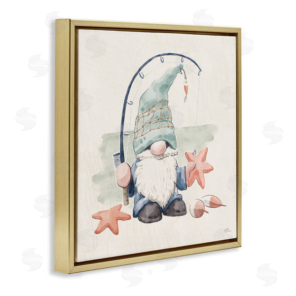 Stupell Industries Janelle Penner | Summer Beach Fishing Gnome Wall Art
