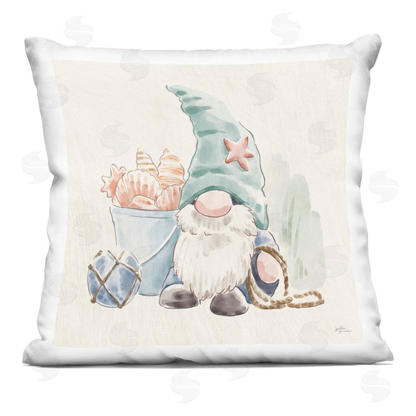 stupell industries Janelle Penner | Summertime Gnome Nautical Beach Shells Printed Throw Pillow