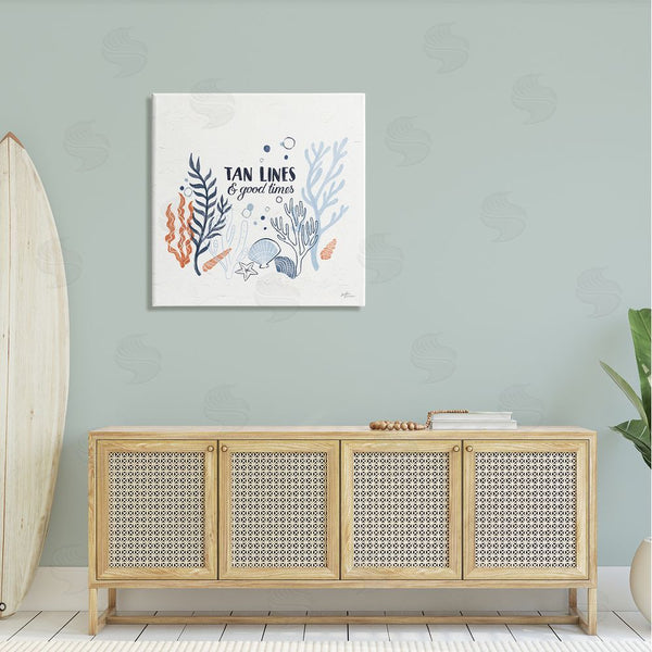 Stupell Industries Janelle Penner | Tan Lines & Good Times Beach Quote Wall Art