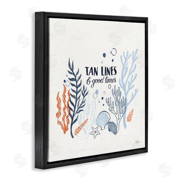 Stupell Industries Janelle Penner | Tan Lines & Good Times Beach Quote Wall Art