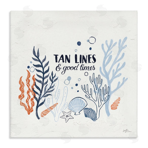 stupell industries Janelle Penner | Tan Lines & Good Times Beach Quote Wall Art