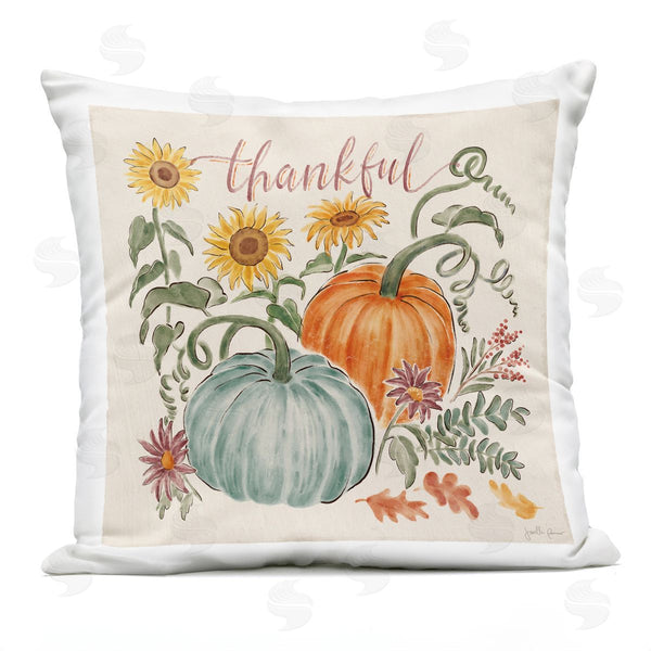 Stupell Industries Janelle Penner | Thankful & Pumpkins Printed Throw Pillow