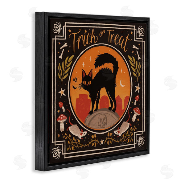 Stupell Industries Janelle Penner | Trick Or Treat Cat & Rats Wall Art
