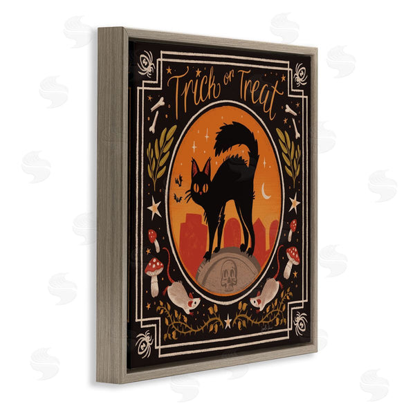 Stupell Industries Janelle Penner | Trick Or Treat Cat & Rats Wall Art