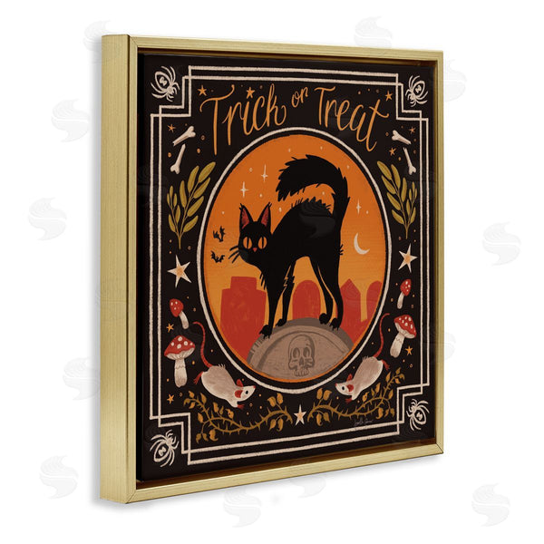 Stupell Industries Janelle Penner | Trick Or Treat Cat & Rats Wall Art