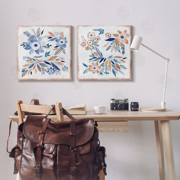 Stupell Industries Janet Tava | Abstract Farmhouse Flowers And Leaves Wall Art