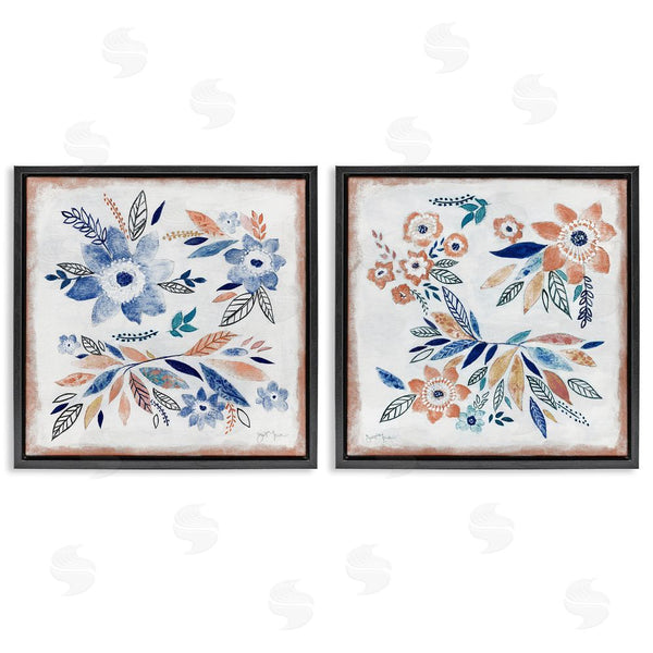 Stupell Industries Janet Tava | Abstract Farmhouse Flowers And Leaves Wall Art
