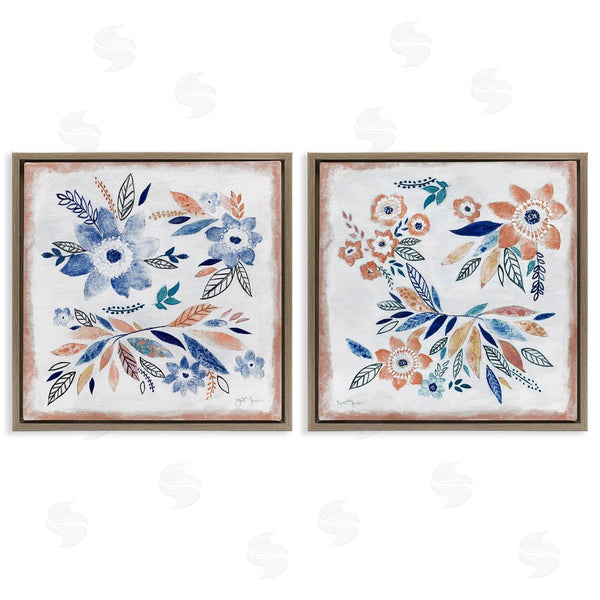 Stupell Industries Janet Tava | Abstract Farmhouse Flowers And Leaves Wall Art