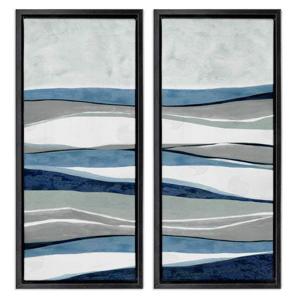 Stupell Industries Janet Tava | Abstract Striped Landscape Flowing Waves Pattern Wall Art