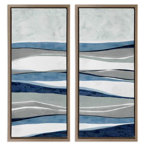 Stupell Industries Janet Tava | Abstract Striped Landscape Flowing Waves Pattern Wall Art