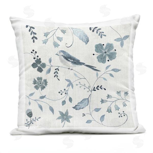 Stupell Industries Janet Tava | Bird With Patterned Botanicals Printed Throw Pillow