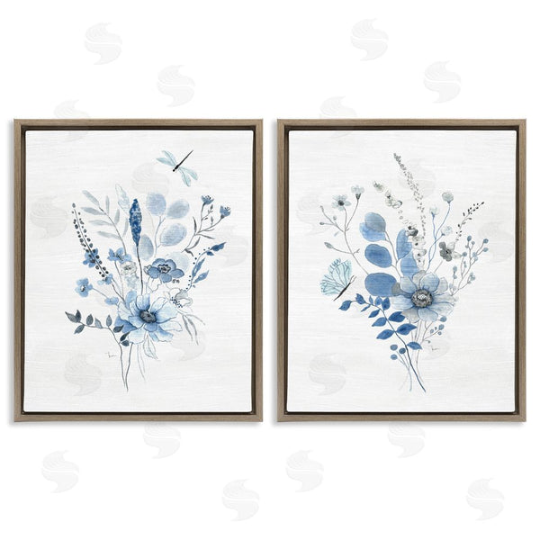 Stupell Industries Janet Tava | Blue Dragonfly Flower Wall Art