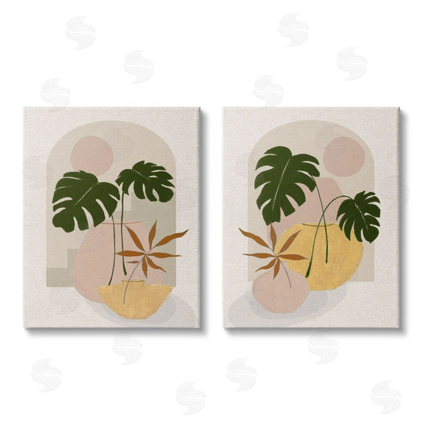 stupell industries Janet Tava | Boho Monstera Archway Landscape Wall Art
