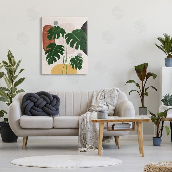 Stupell Industries Janet Tava | Boho Monstera With Shapes Wall Art
