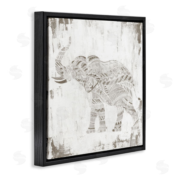 Stupell Industries Janet Tava | Boho Stripes Elephant