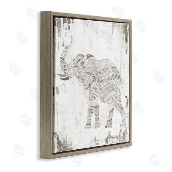 Stupell Industries Janet Tava | Boho Stripes Elephant